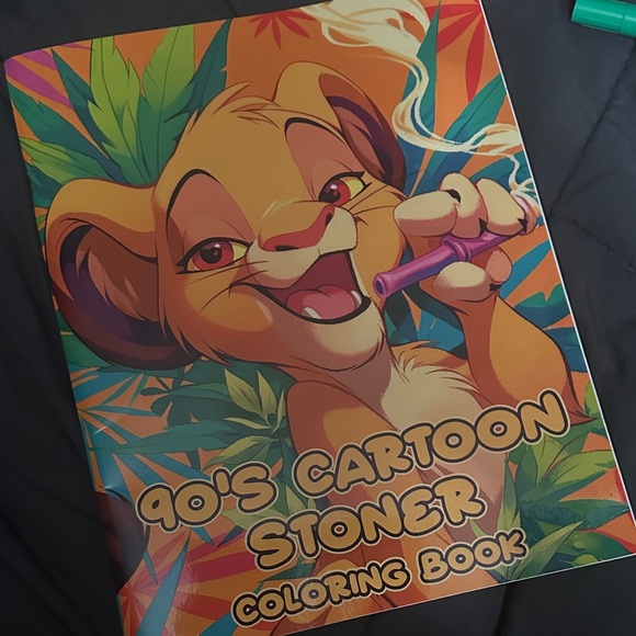 90's Cartoon Adult prop 215 Coloring Book - Picture 1 of 2